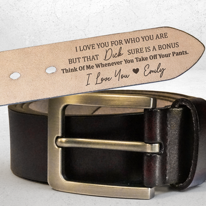 Engraved Personalized Leather Belt