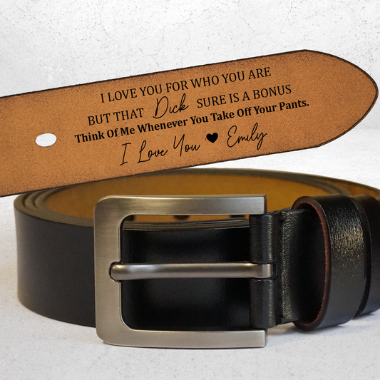 Engraved Personalized Leather Belt